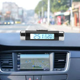 Clip on Truck Car LCD Thermometer Automotive Digital Backlight Clock Monitor White Backlight