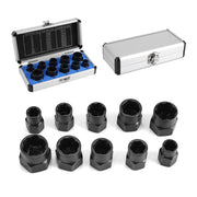 10 Pieces Damaged Bolt Nut Screw Remover Extractor Removal Set Threading Tools Kit