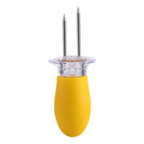 8 Pcs Stainless Steel Corn On The Cob Skewers Holder Forks Prongs BBQ Kitchen Party