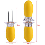 8 Pcs Stainless Steel Corn On The Cob Skewers Holder Forks Prongs BBQ Kitchen Party
