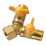 G1/2 Brass Garden Irrigation 2 Way Double Tap Hose Adapter Dual Faucet Connector In Australia - Darrahopens