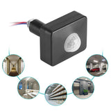 Black PIR Switch Infrared Motion Lighting Sensor Detector Wall Pavement Switch Outdoor