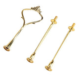 Multi tiers Cake Tray Stand Handle Fruit Plate Hardware Fitting Holder(3-tiers Crown Gold)