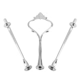 Multi tiers Cake Tray Stand Handle Fruit Plate Hardware Fitting Holder(3-tiers Crown Silver) In Australia - Darrahopens