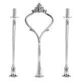 Multi tiers Cake Tray Stand Handle Fruit Plate Hardware Fitting Holder(3-tiers Crown Silver) In Australia - Darrahopens