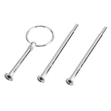Multi tiers Cake Tray Stand Handle Fruit Plate Hardware Fitting Holder(3-tiers Round Silver) In Australia - Darrahopens