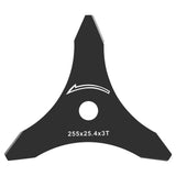 1pc 10" x 3T Brush Cutter Trimmer Blade 3 Tooth Replacement Black Color