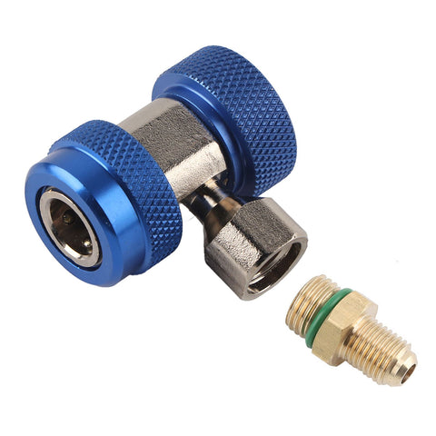 R134A/C Low High Quick Connector Air Conditioning Coupler Adapter Extractor Valve Core (Blue)