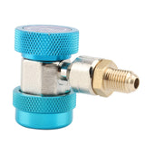 R134A/C Low High Quick Connector Air Conditioning Coupler Adapter Extractor Valve Core (Blue)