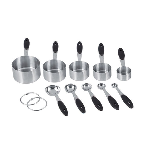 Ejoyous 10 Pieces Stainless Steel Measuring Cups and Spoons with Silicone Handle Grip Kitchen M In Australia - Darrahopens