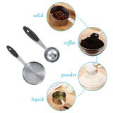 Ejoyous 10 Pieces Stainless Steel Measuring Cups and Spoons with Silicone Handle Grip Kitchen M