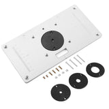 235*120*8mm Aluminum Router Table Insert Plate with 4 Rings and Screws for Woodworking Benches In Australia - Darrahopens