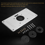 235*120*8mm Aluminum Router Table Insert Plate with 4 Rings and Screws for Woodworking Benches In Australia - Darrahopens