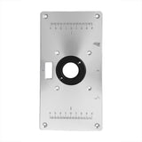 235*120*8mm Aluminum Router Table Insert Plate with 4 Rings and Screws for Woodworking Benches
