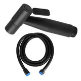 Stainless Steel Black Bathroom Toilet Handheld Bidet Cloth Diaper Cleaning Sprayer Shattaf Kit