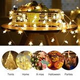 Battery Operated Led String Lights Ejoyous 6m 19ft 40 star Shape LED Lights Fairy Decorative Li