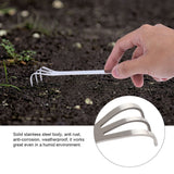 24CM Stainless Steel 3 Tines Plants Pot Rake Gardening Cultivator Soil Farming Tools In Australia - Darrahopens