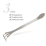 24CM Stainless Steel 3 Tines Plants Pot Rake Gardening Cultivator Soil Farming Tools In Australia - Darrahopens