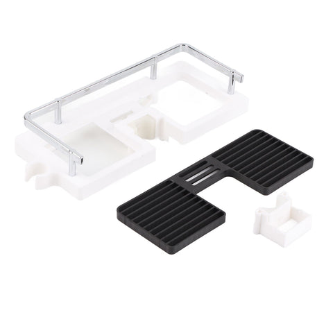 ABS Shower Rod Storage Shelf Organizer Tray Holder Practical Bathroom Accessory In Australia - Darrahopens
