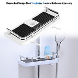 ABS Shower Rod Storage Shelf Organizer Tray Holder Practical Bathroom Accessory In Australia - Darrahopens