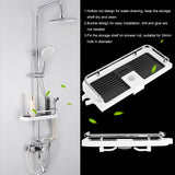 ABS Shower Rod Storage Shelf Organizer Tray Holder Practical Bathroom Accessory In Australia - Darrahopens