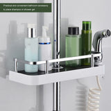 ABS Shower Rod Storage Shelf Organizer Tray Holder Practical Bathroom Accessory In Australia - Darrahopens