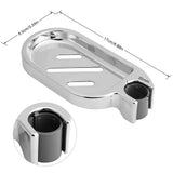 ABS Soap Dish Holder Adjustable Shower Rod Slide Practical Bathroom Gadget