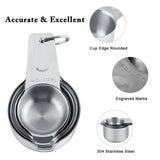 Measuring Cups and Measuring Spoons Set Ejoyous 304 Stainless Steel 13 Pieces Kitchen Measuring