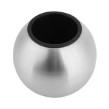 Creative Bathroom Toilet Scrub Cleaning Brush Holder Set with Stainless Steel Base (Silver)