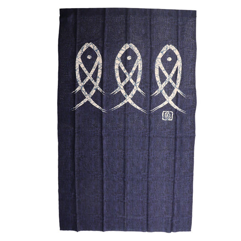 Fish Printed Doorway Room Door Curtains Divider Blind Living Room Kitchen Decor