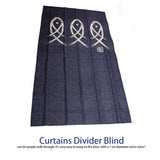 Fish Printed Doorway Room Door Curtains Divider Blind Living Room Kitchen Decor