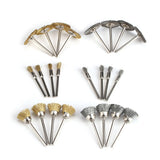 24pcs Stainless Steel/Brass Wire Wheel Polishing Brushes for Grinder Drill Rotary Tool In Australia - Darrahopens