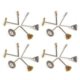 24pcs Stainless Steel/Brass Wire Wheel Polishing Brushes for Grinder Drill Rotary Tool