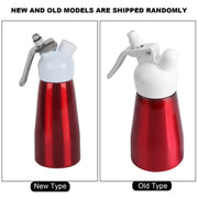 250mL Portable Red Aluminum Whipped Dessert Cream Butter Dispenser Whipper Foam Maker
