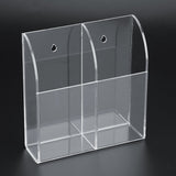 Acrylic Air Conditioner Remote Control Holder Case Storage Box Wall Mount 2 Case