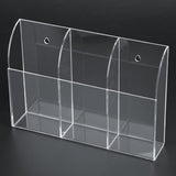 Acrylic Air Conditioner Remote Control Holder Case Storage Box Wall Mount 3 Case