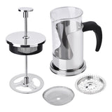 350ML 304 Stainless Steel & Glass Heat Resistant French Press Coffee & Tea Makers Pot