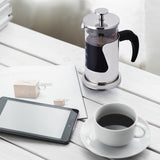 350ML 304 Stainless Steel & Glass Heat Resistant French Press Coffee & Tea Makers Pot