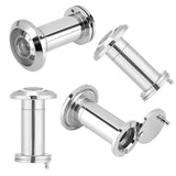 200 Degree Wide Viewing Angle Door Viewer with Heavy Duty Privacy Cover Bright Chrome