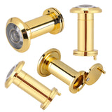 200 Degree Wide Viewing Angle Door Viewer with Heavy Duty Privacy Cover Gold