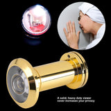 200 Degree Wide Viewing Angle Door Viewer with Heavy Duty Privacy Cover Gold