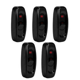 AC 250V 10A Inline ON/OFF Table Desk Lamp Cord Cable Switch with LED Indicator Light Black