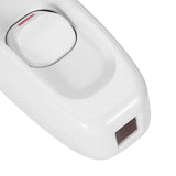 AC 250V 10A Inline ON/OFF Table Desk Lamp Cord Cable Switch with LED Indicator Light White