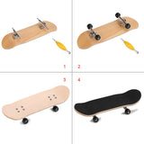 1Pc Maple Wooden Alloy Fingerboard Finger Skateboards With Box Reduce Pressure Gifts Black In Australia - Darrahopens