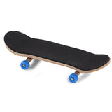 1Pc Maple Wooden Alloy Fingerboard Finger Skateboards With Box Reduce Pressure Gifts Dark Blue