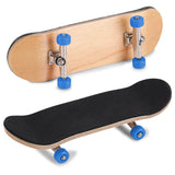 1Pc Maple Wooden Alloy Fingerboard Finger Skateboards With Box Reduce Pressure Gifts Dark Blue