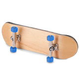 1Pc Maple Wooden Alloy Fingerboard Finger Skateboards With Box Reduce Pressure Gifts Dark Blue