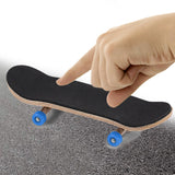 1Pc Maple Wooden Alloy Fingerboard Finger Skateboards With Box Reduce Pressure Gifts Dark Blue