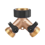 Brass Water Tap Adapter 2 Way Y Shape 3/4 Hose Connector Garden Irrigation (American Standard) In Australia - Darrahopens
