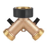 Brass Water Tap Adapter 2 Way Y Shape 3/4 Hose Connector Garden Irrigation (American Standard) In Australia - Darrahopens